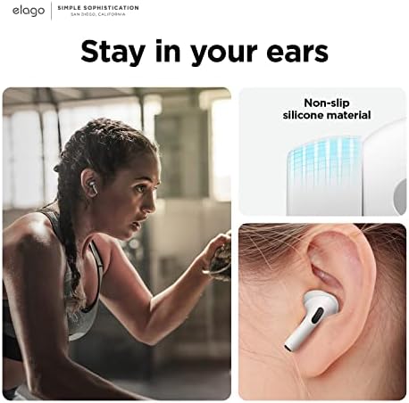 Elago [6 זוגות] תואמים ל- AirPods Pro 2 קצות אוזניים עם כיסוי אוזניות, התואם ל- Apple AirPods Pro דור שני
